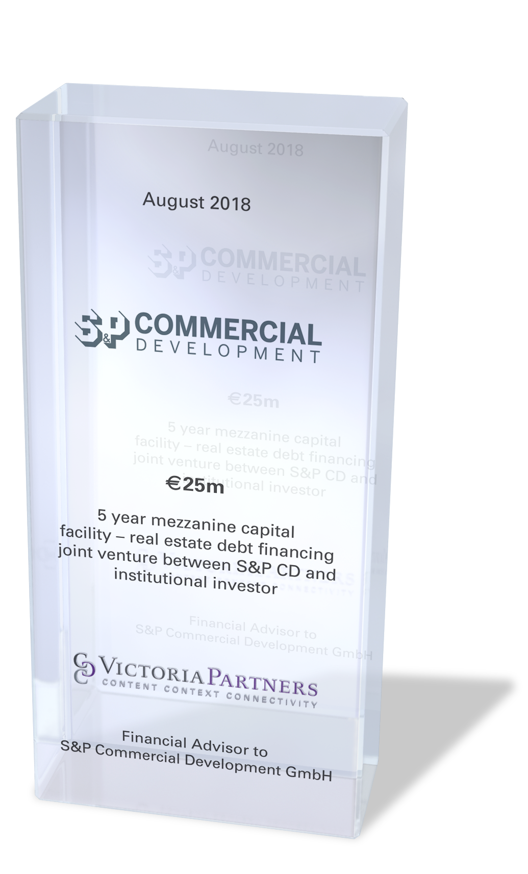 VICTORIAPARTNERS - Financial Advisor to S&P Commercial Development GmbH - August 2018