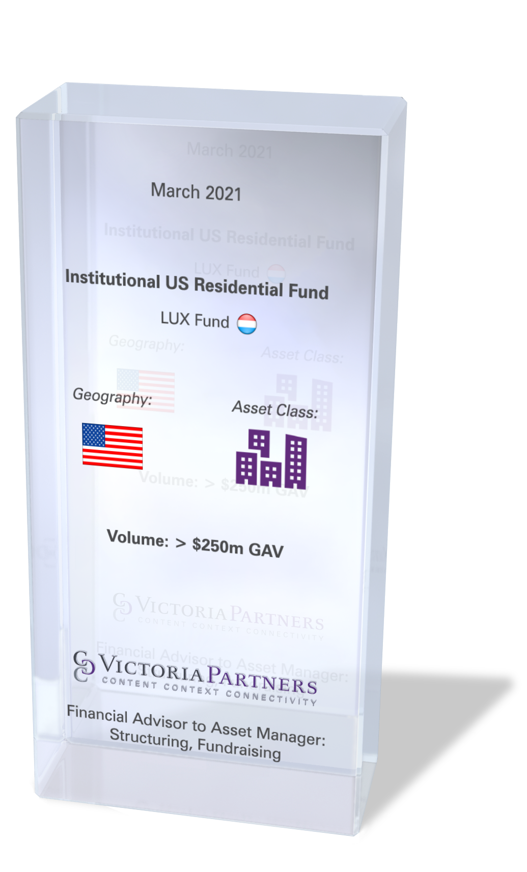 VICTORIAPARTNERS - Financial Advisor to Asset Manager: Structuring, Fundraising in den Vereinigten Staaten - March 2021