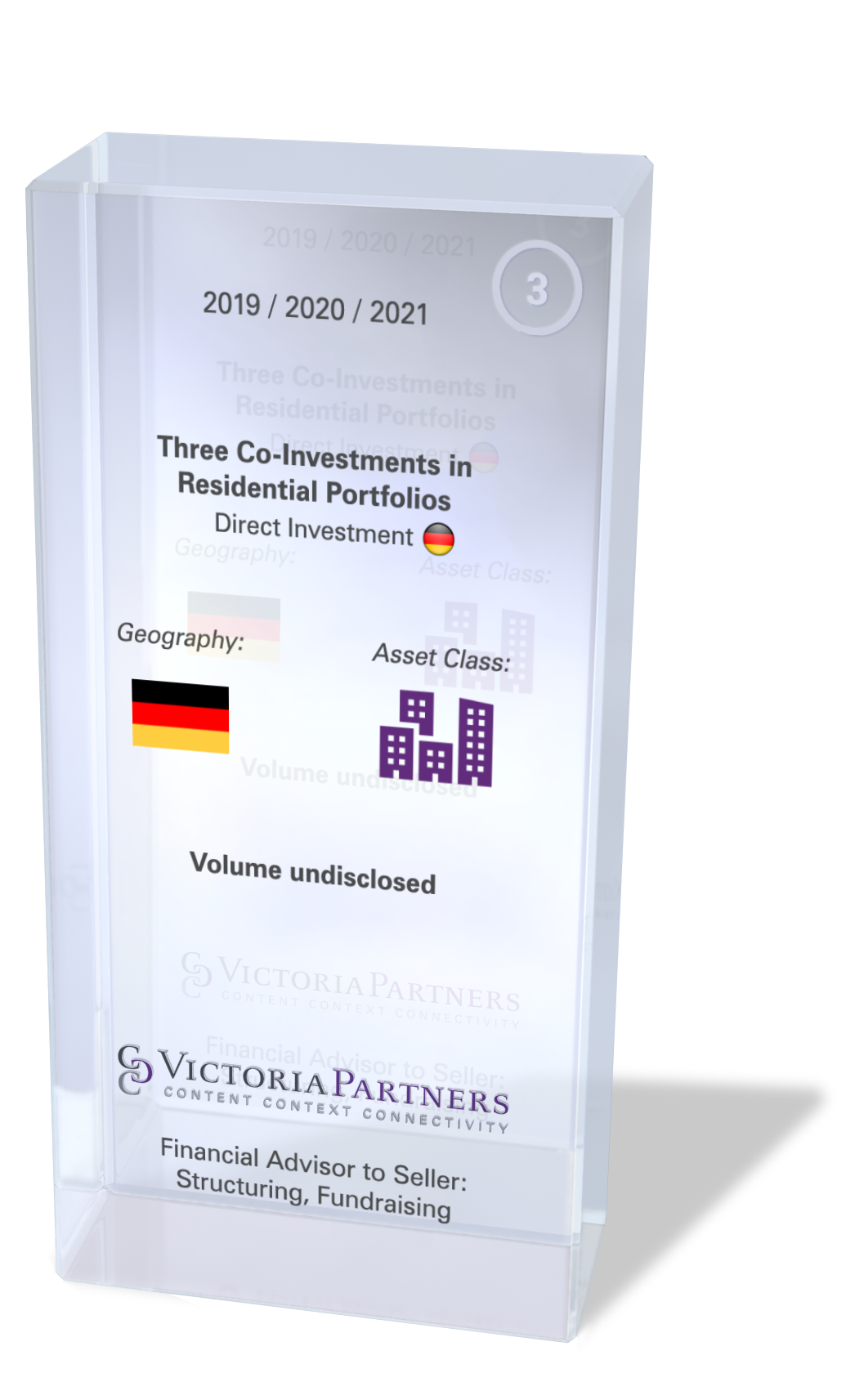 VICTORIAPARTNERS - Financial Advisor to Seller: Structuring, Fundraising in Deutschland- 2019/2020/2021